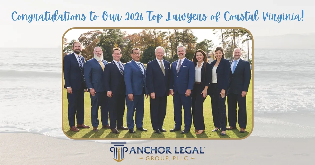 Anchor Legal ® Attorneys Named Coastal Virginia Magazine 2026 Top Lawyers